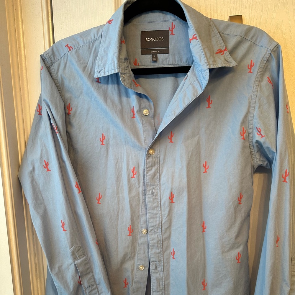 Bonobos blue cactus button down